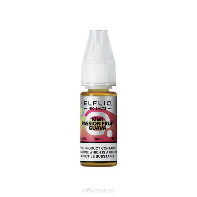 elfbar elfliq kiwi fruit de la passion goyave sels de nic - 10 ml-10 mg/ml FN40209