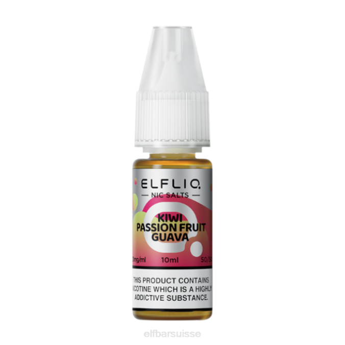 elfbar elfliq kiwi fruit de la passion goyave sels de nic - 10 ml-10 mg/ml FN40209