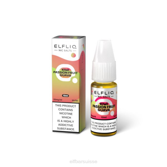 elfbar elfliq kiwi fruit de la passion goyave sels de nic - 10 ml-20 mg/ml FN40210