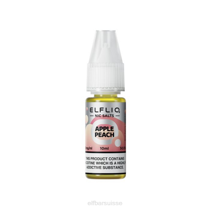 elfbar elfliq sels de nic pomme pêche - 10 ml-10 mg/ml FN40219