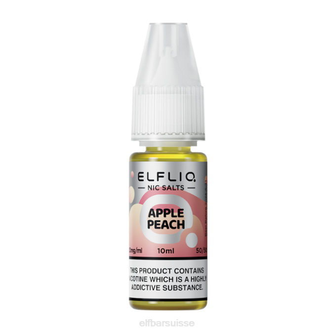 elfbar elfliq sels de nic pomme pêche - 10 ml-10 mg/ml FN40219