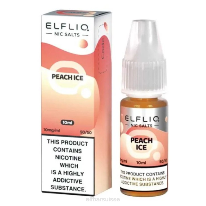 sels de nic elfbar elfliq - glace à la pêche - 10 ml-20 mg/ml FN40186