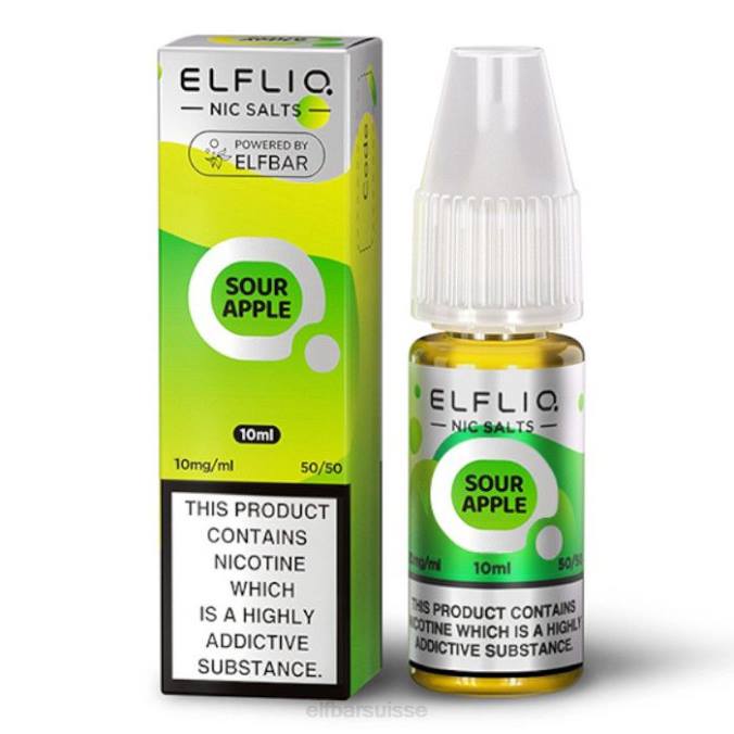 sels de nic elfbar elfliq - pomme aigre - 10ml-10 mg/ml FN40169