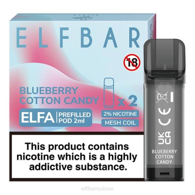 elfbar elfa dosette préremplie - 2 ml - 20 mg (paquet de 2) FN40107 fraise-kiwi