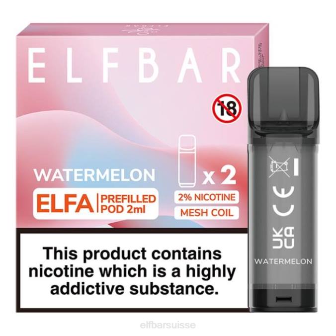 elfbar elfa dosette préremplie - 2 ml - 20 mg (paquet de 2) FN40107 fraise-kiwi