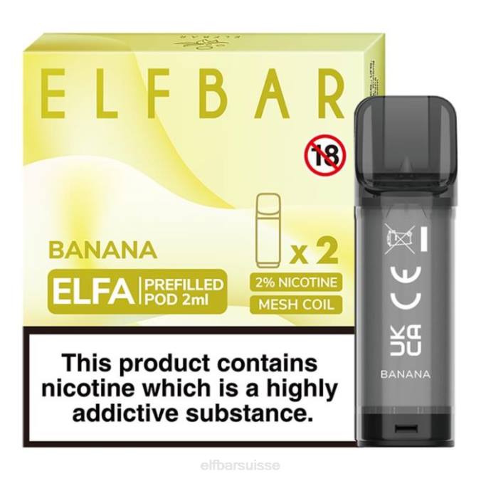 elfbar elfa dosette préremplie - 2 ml - 20 mg (paquet de 2) FN40107 fraise-kiwi