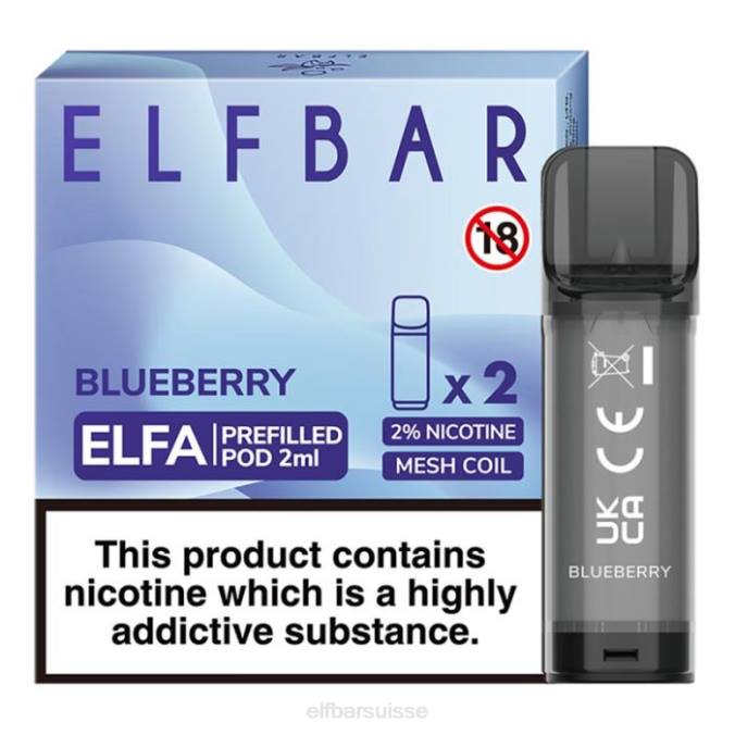 elfbar elfa dosette préremplie - 2 ml - 20 mg (paquet de 2) FN40107 fraise-kiwi