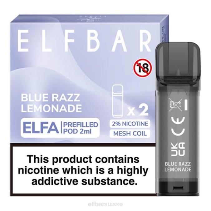 elfbar elfa dosette préremplie - 2 ml - 20 mg (paquet de 2) FN40110 menthe citronnée