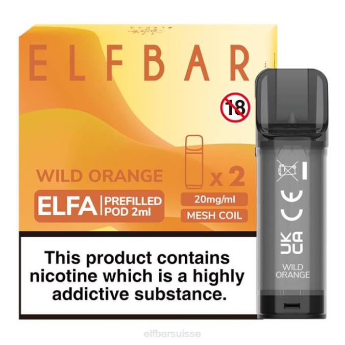 elfbar elfa dosette préremplie - 2 ml - 20 mg (paquet de 2) FN40133 oranger sauvage