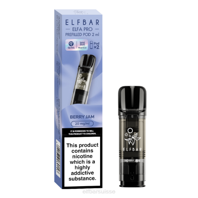 elfbar elfa pro dosettes préremplies - 20 mg - 2pk FN4098 neige aux bleuets