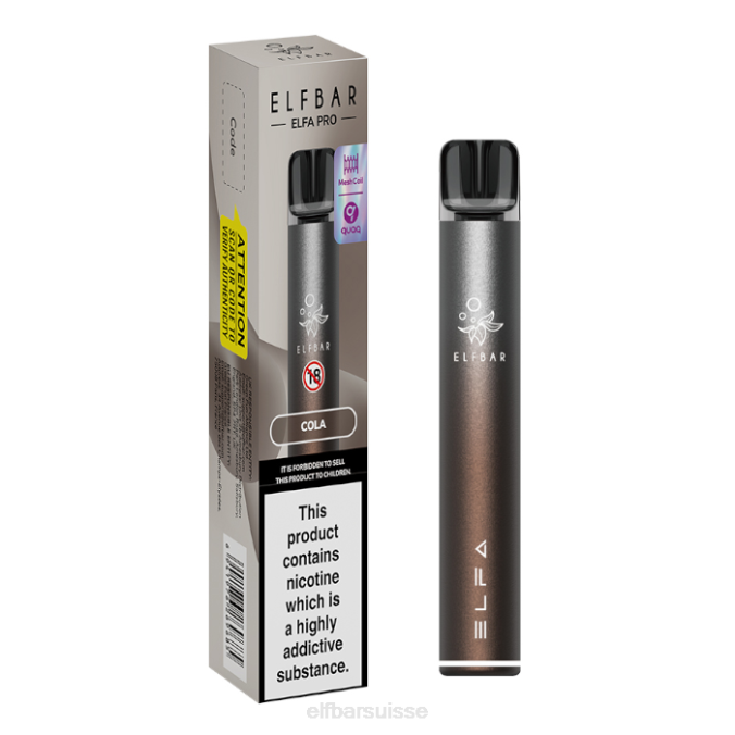 kit pod elfbar elfa pro - rechargeable FN4071 dosette préremplie twilight brown + cola