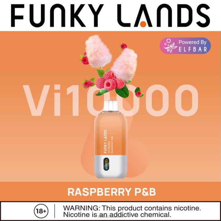 ELFBAR Funky Lands Vape jetable Vi10000 bouffées p&b à la framboise H268167