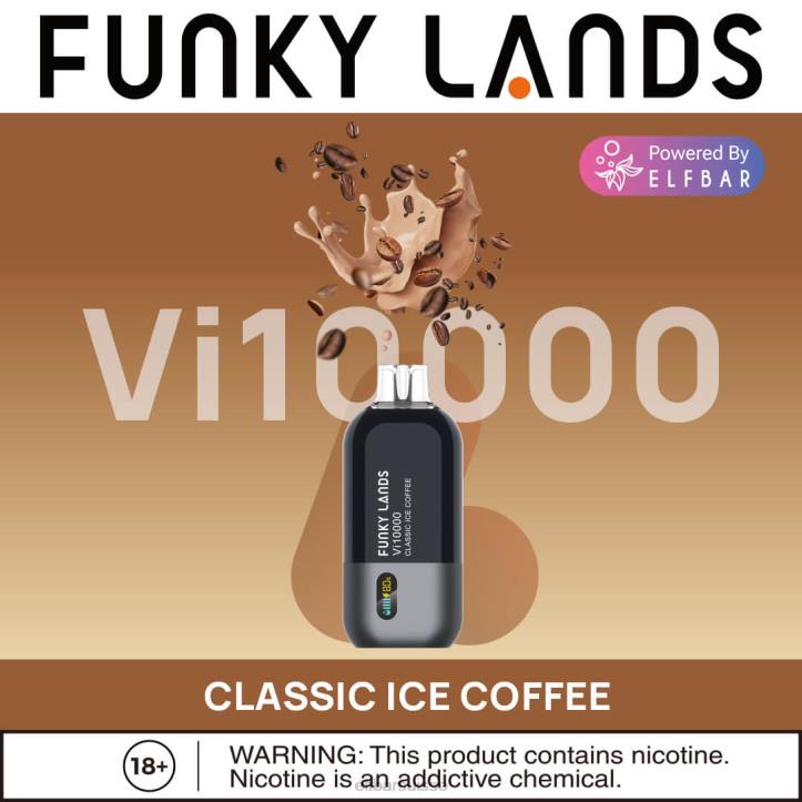 ELFBAR Funky Lands meilleure saveur vape jetable vi10000 série glacée café glacé classique H268155