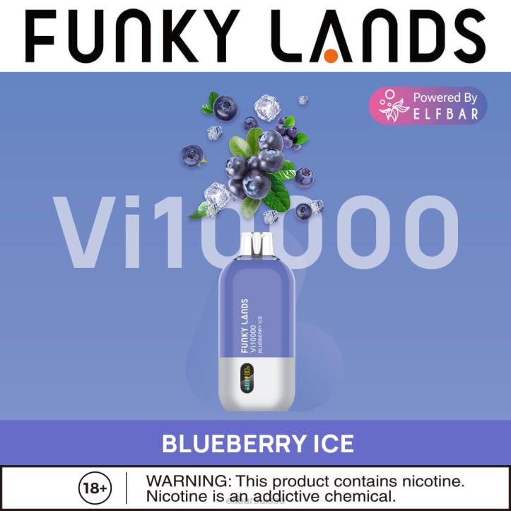 ELFBAR Funky Lands meilleure saveur vape jetable vi10000 série glacée glace aux myrtilles H268151