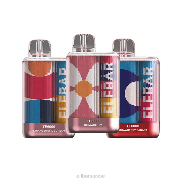 ELFBAR combos jetables de fraise de vape te6000 glace à la fraise H26893