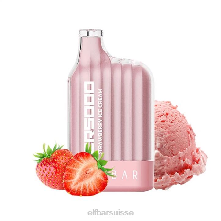 ELFBAR cr5000 vape jetable 5000 bouffées glace à la fraise H26832