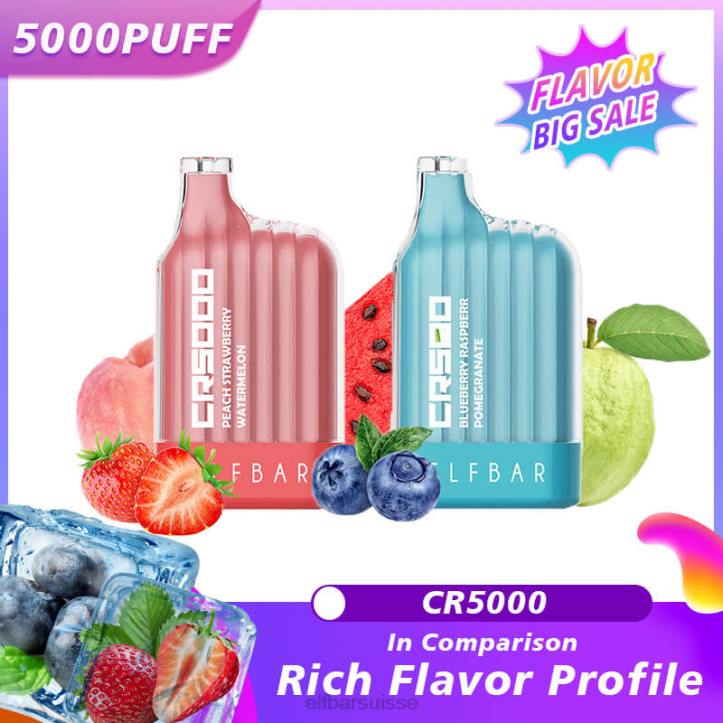 ELFBAR meilleure saveur vape jetable cr5000 grande vente pastèque H26816