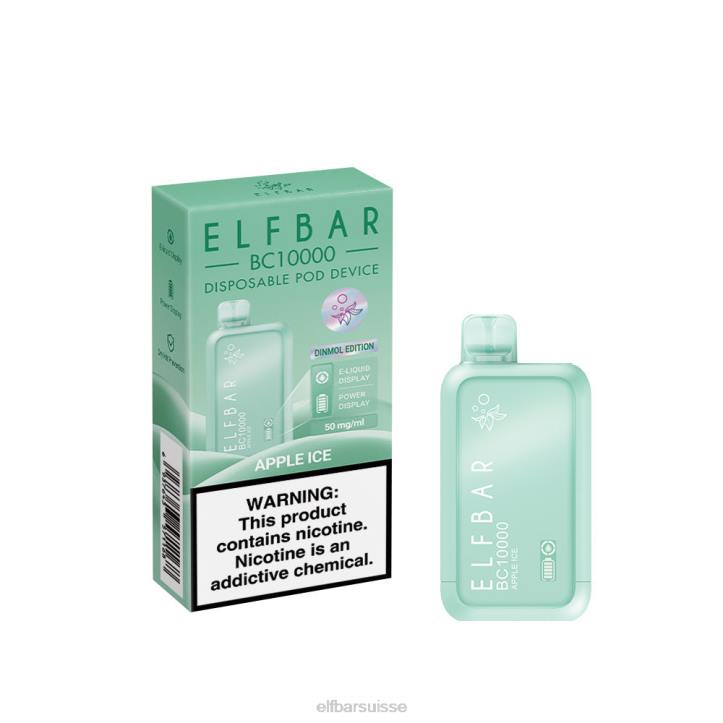 ELFBAR meilleure saveur vape jetable série bc10000 ice glace aux pommes H2684