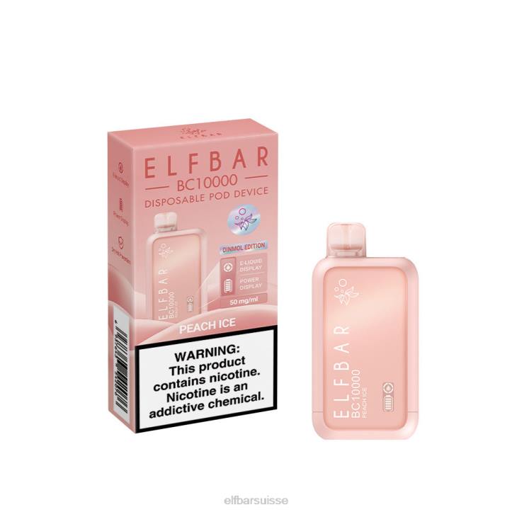 ELFBAR meilleure saveur vape jetable série bc10000 ice glace à la pêche H2687