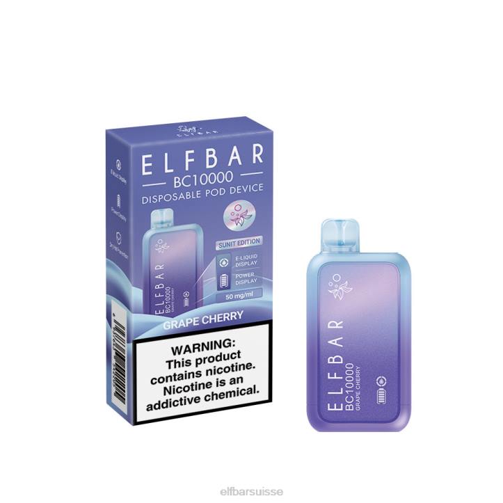 ELFBAR vape jetable nouveau bc10000 10000bouffées cerise de raisin H26840