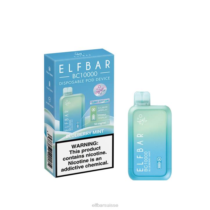 ELFBAR vape jetable nouveau bc10000 10000bouffées menthe myrtille H26837