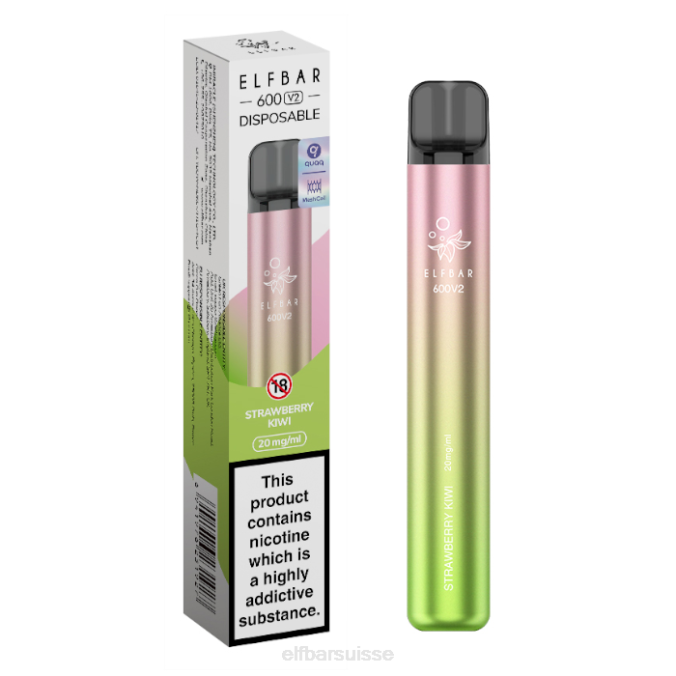 Vape jetable elfbar 600v2 - 20 mg FN4019 pamplemousse rose